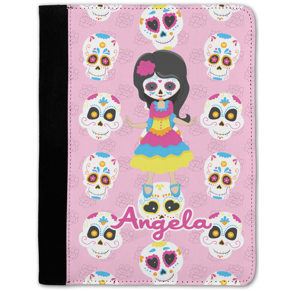 Custom Kids Sugar Skulls Notebook Padfolio - Medium w/ Name or Text