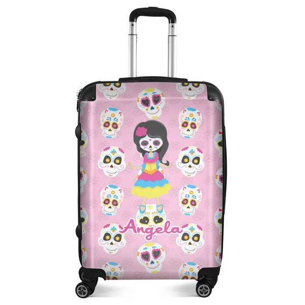 Custom Kids Sugar Skulls Suitcase - 24" Medium - Checked (Personalized)