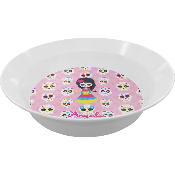 Custom Kids Sugar Skulls Melamine Bowl (Personalized)