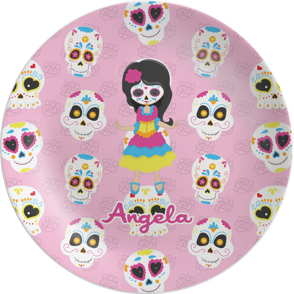 Custom Kids Sugar Skulls Melamine Salad Plate - 8" (Personalized)