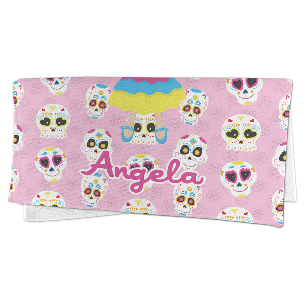 Kids Sugar Skulls Microfiber Dish Rag - FOLDED (half)