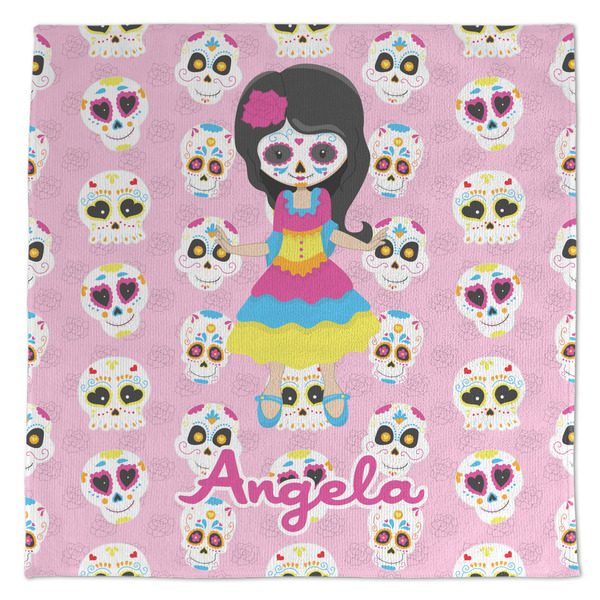 Custom Kids Sugar Skulls Microfiber Dish Towel (Personalized)