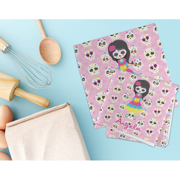 Kids Sugar Skulls Microfiber Dish Rag - LIFESTYLE