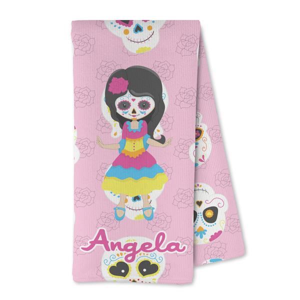 Custom Kids Sugar Skulls Kitchen Towel - Microfiber (Personalized)