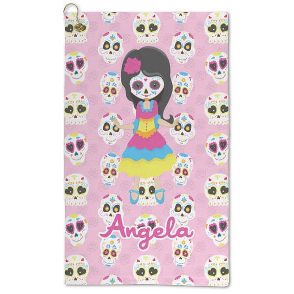 Custom Kids Sugar Skulls Microfiber Golf Towel (Personalized)