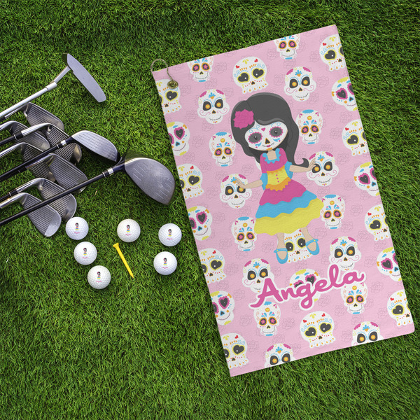 Kids Sugar Skulls Microfiber Golf Towels - LIFESTYLE