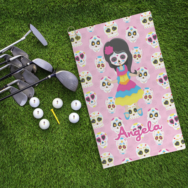 Kids Sugar Skulls Microfiber Golf Towels - LIFESTYLE