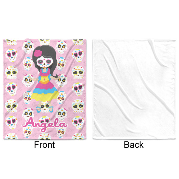 Kids Sugar Skulls Minky Blanket - 50"x60" - Single Sided - Front & Back