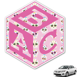 Kids Sugar Skulls Monogram Car Decal (Personalized)