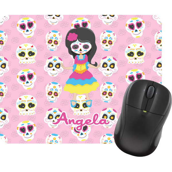 Custom Kids Sugar Skulls Rectangular Mouse Pad (Personalized)