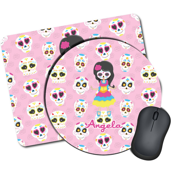 Custom Kids Sugar Skulls Mouse Pad (Personalized)