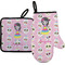 Kids Sugar Skulls Right Oven Mitt & Pot Holder Set w/ Name or Text