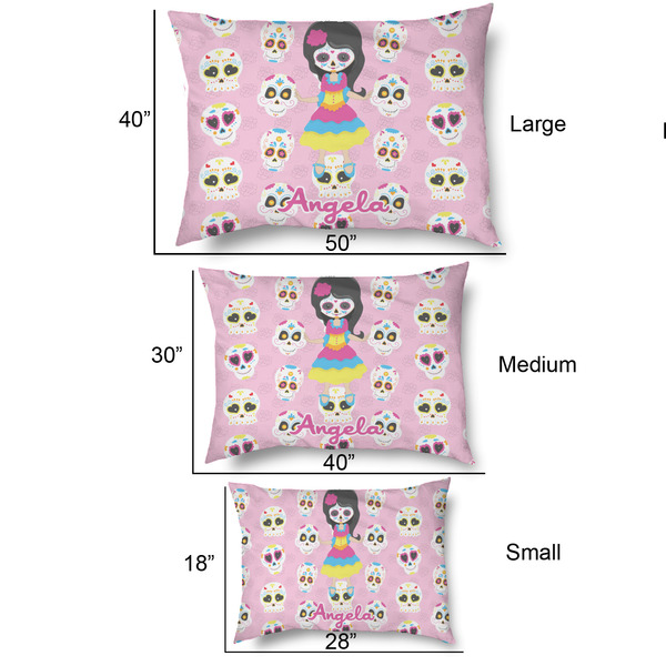 Kids Sugar Skulls Outdoor Dog Beds - SIZE CHART
