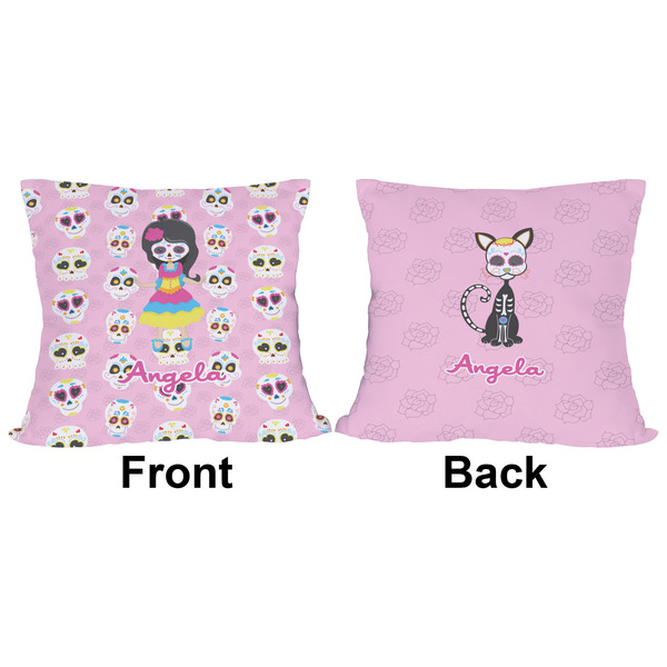 Kids Sugar Skulls Outdoor Pillow - 16x16