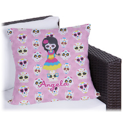 Kids Sugar Skulls Outdoor Pillow (Personalized)