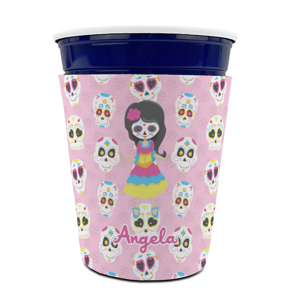 Kids Sugar Skulls Party Cup Sleeves - without bottom - FRONT (on cup)