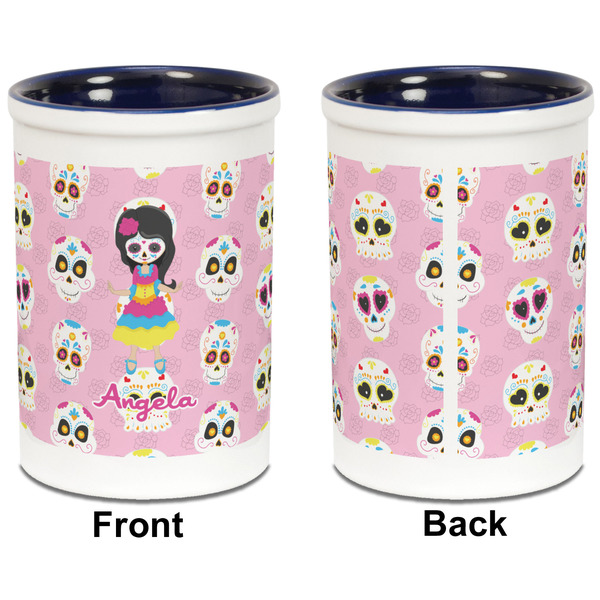 Kids Sugar Skulls Pencil Holder - Blue - approval