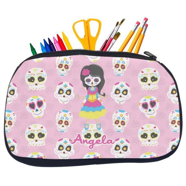 Kids Sugar Skulls Pencil / School Supplies Bags - Medium