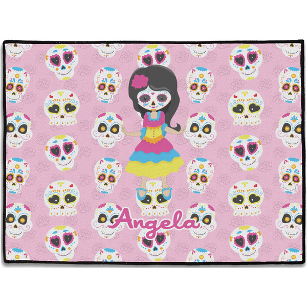 Custom Kids Sugar Skulls Door Mat - 24"x18" (Personalized)