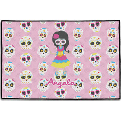 Kids Sugar Skulls Door Mat - 36"x24" (Personalized)