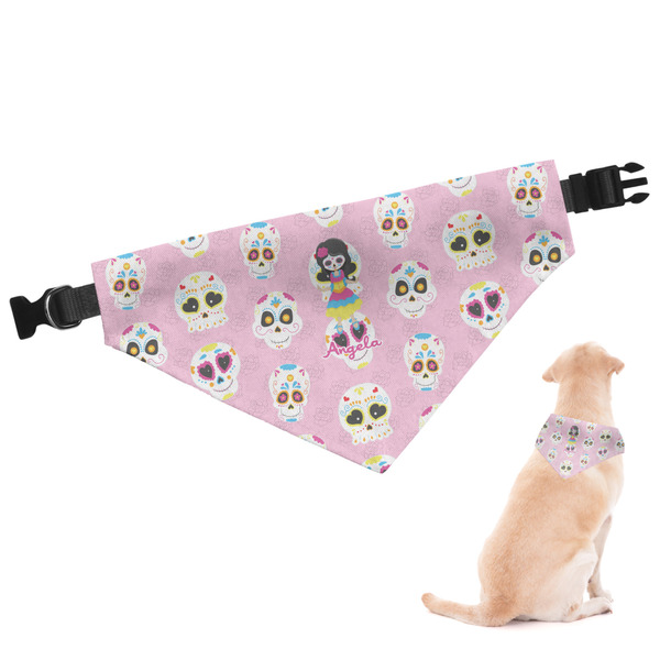 Custom Kids Sugar Skulls Dog Bandana - Small (Personalized)