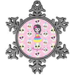 Kids Sugar Skulls Vintage Snowflake Ornament (Personalized)