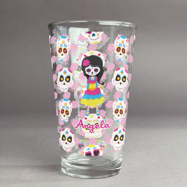 Custom Kids Sugar Skulls Pint Glass - Full Print (Personalized)
