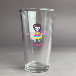 Kids Sugar Skulls Pint Glass - Full Color Logo (Personalized)