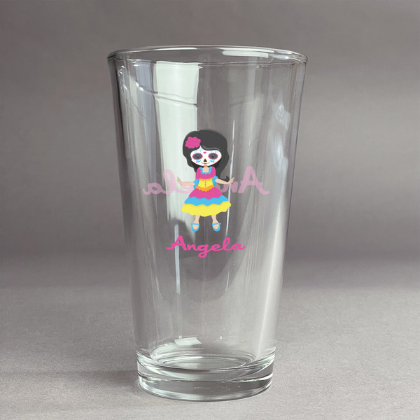 Custom Kids Sugar Skulls Pint Glass - Full Color Logo (Personalized)
