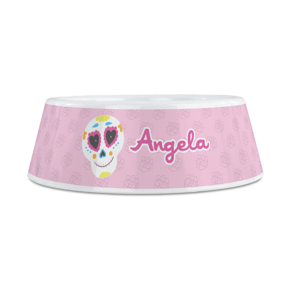 Kids Sugar Skulls Plastic Dog Bowls - Medium - FRONT