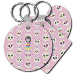 Kids Sugar Skulls Plastic Keychain (Personalized)