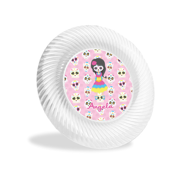 Custom Kids Sugar Skulls Plastic Party Appetizer & Dessert Plates - 6" (Personalized)
