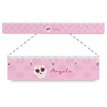Kids Sugar Skulls Plastic Ruler - 12" (Personalized)