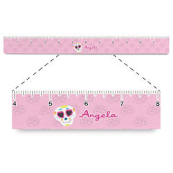 Kids Sugar Skulls Plastic Ruler - 12" (Personalized)