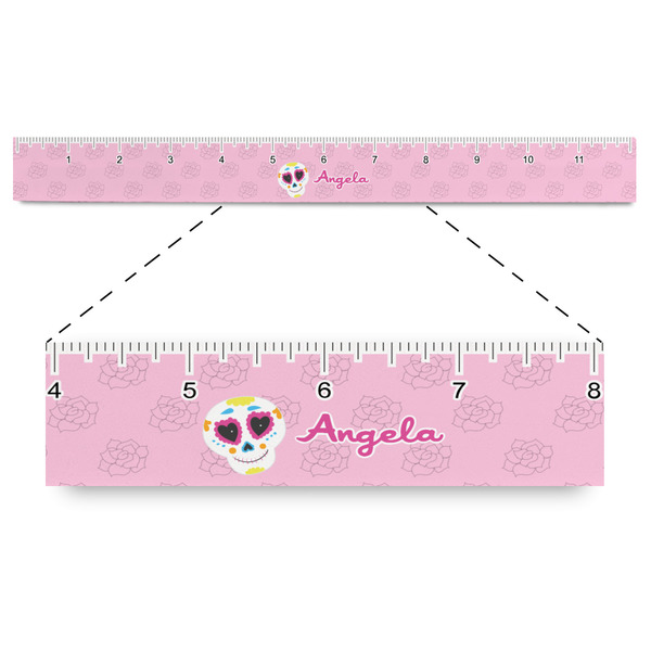 Custom Kids Sugar Skulls Plastic Ruler - 12" (Personalized)