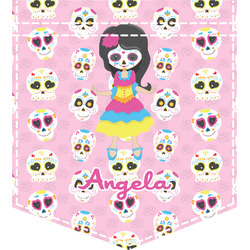 Kids Sugar Skulls Iron On Faux Pocket (Personalized)