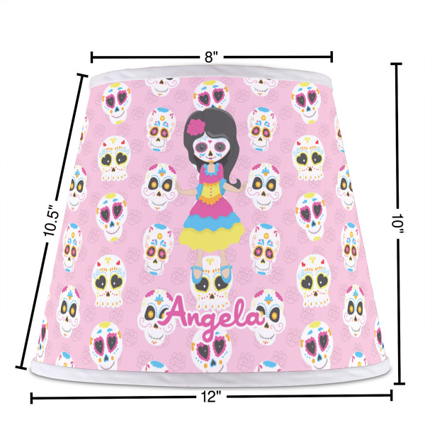 Kids Sugar Skulls Poly Film Empire Lampshade - Dimensions