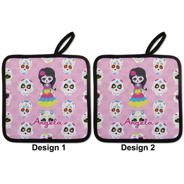 Kids Sugar Skulls Pot Holders - Set of 2 APPROVAL