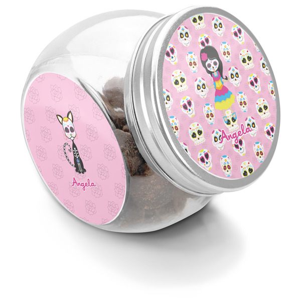 Custom Kids Sugar Skulls Puppy Treat Jar (Personalized)