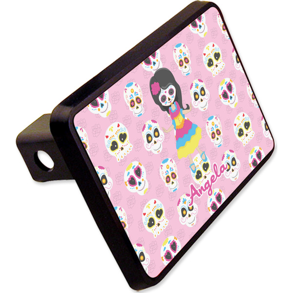 Custom Kids Sugar Skulls Rectangular Trailer Hitch Cover - 2" (Personalized)