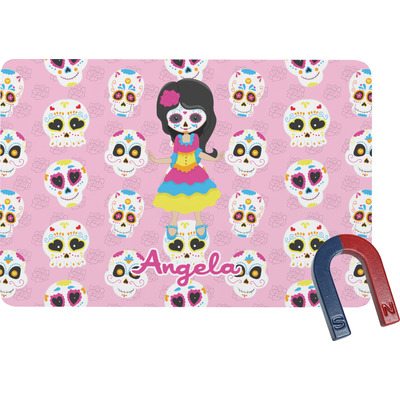 Kids Sugar Skulls Rectangular Fridge Magnet (Personalized)
