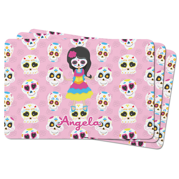 Kids Sugar Skulls Rectangular Fridge Magnet - THREE