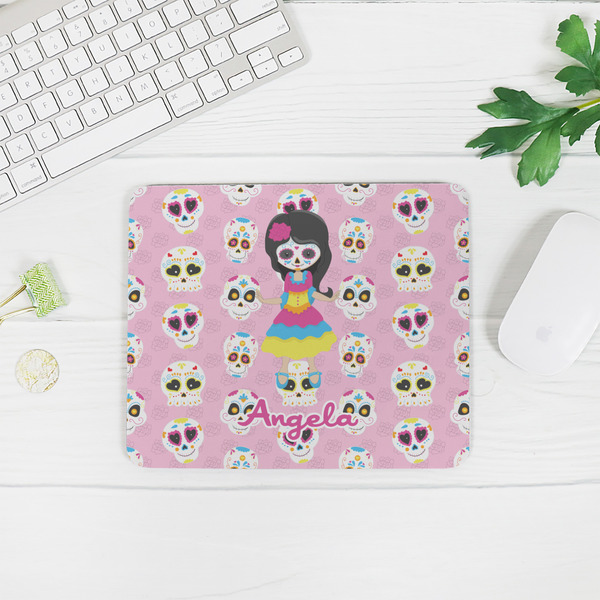 Kids Sugar Skulls Rectangular Mouse Pad - LIFESTYLE 2