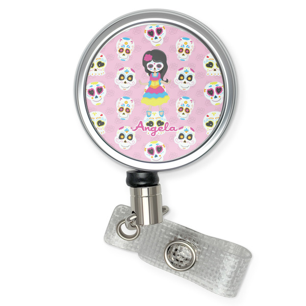 Custom Kids Sugar Skulls Retractable Badge Reel (Personalized)