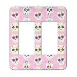 Kids Sugar Skulls Rocker Style Light Switch Cover - Two Switch