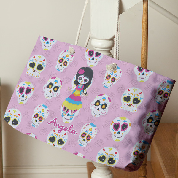 Kids Sugar Skulls Large Rope Tote - Life Style