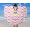 Kids Sugar Skulls Round Beach Towel - In Use