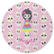 Kids Sugar Skulls Round Rubber Backed Coaster (Personalized)