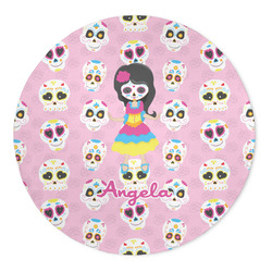 Kids Sugar Skulls 5' Round Indoor Area Rug (Personalized)