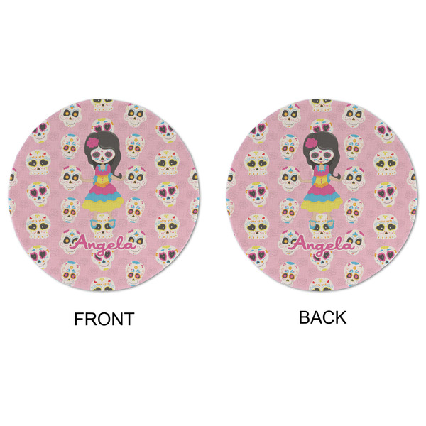 Kids Sugar Skulls Round Linen Placemats - APPROVAL (double sided)